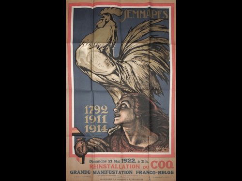 ANTO-CARTE PSEUDONYME DE ANTOINE CARTE (MONS, 1886 - BR: ANTO-CARTE PSEUDONYME DE ANTOINE CARTE (MONS, 1886 - BRUXELLES, 1954) - Jemmapes. 1792 1911 1914. Dimanche 21 Mai 1922, à 2 H. Réintstallation du Coq. Grande manifestation franco-belge. Bruxelles, I