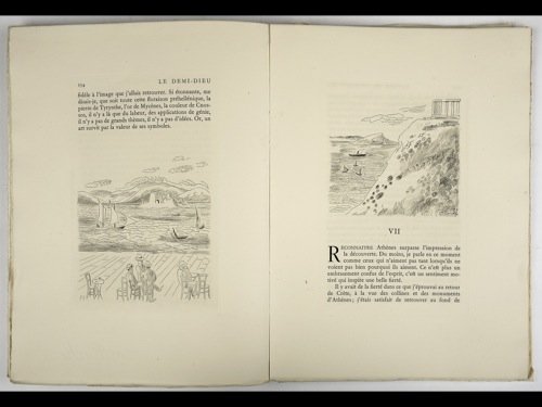 Jacques de LACRETELLE - Le Demi-Dieu ou Le voyage en Gr: Jacques de LACRETELLE - Le Demi-Dieu ou Le voyage en Grèce. Avec des gravures au burin de G. GALLIBERT. Paris, «Le Livre», 1930. In-4, broché Frontispice, 17 compositions dans le texte. ÉDITION O