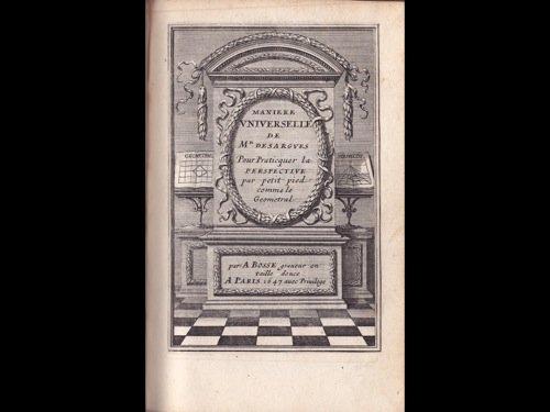 Girard DESARGUES - ABRAHAM BOSSE - GINET - FREZIER - En: Girard DESARGUES - ABRAHAM BOSSE - GINET - FREZIER - Ensemble de 4 traités d'architecture. Exemplaires de travail usagés. Formats divers, reliures en mauvaise condition. - [Girard DESARGUES - Abraha