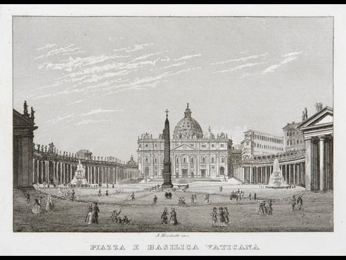 Alessandro MOSCHETTI - Nuova raccolta delle principali: Alessandro MOSCHETTI - Nuova raccolta delle principali vedute antiche e moderne dell'alma citta di Roma e sue vicinanze disegnate dal vero da più celebri artisti. Roma, Giacomo Antonelli, [1851]. Alb