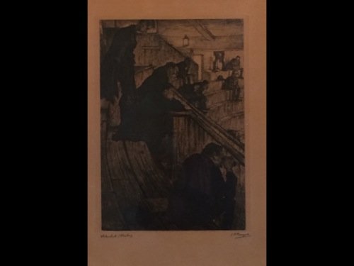 Jules DE BRUYCKER (GENT, 1870 - 1945) - Uilenkot (théât: Jules DE BRUYCKER (GENT, 1870 - 1945) - Uilenkot (théâtre). Eau-forte. Dimensions approximatives : 398 x 288 mm au TC. Titre en flamand en bas à gauche dans la marge. Nom de l'artiste, en bas à ga