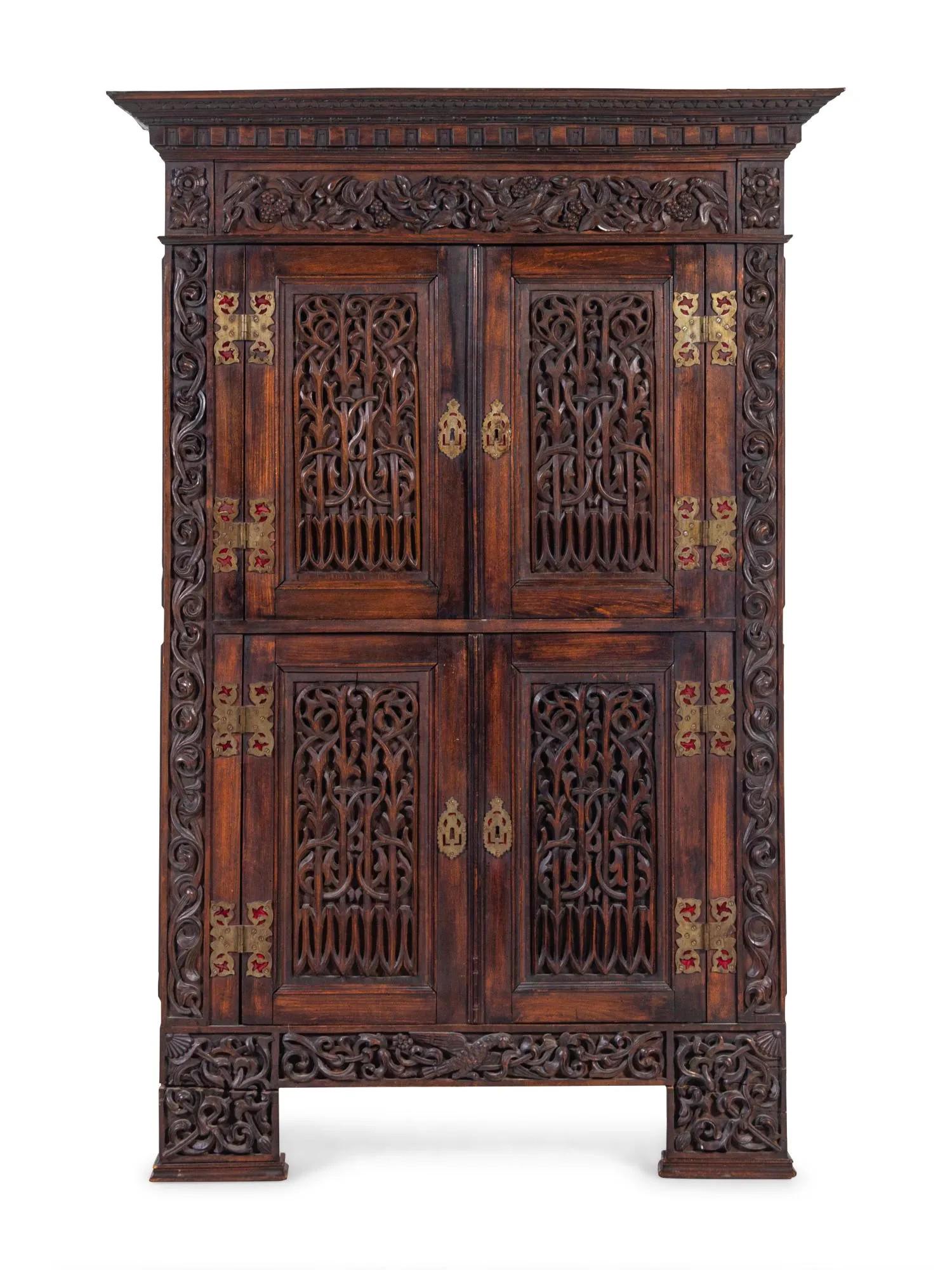 Exquiste French Carved Walnut Cabinet (1 of 4)