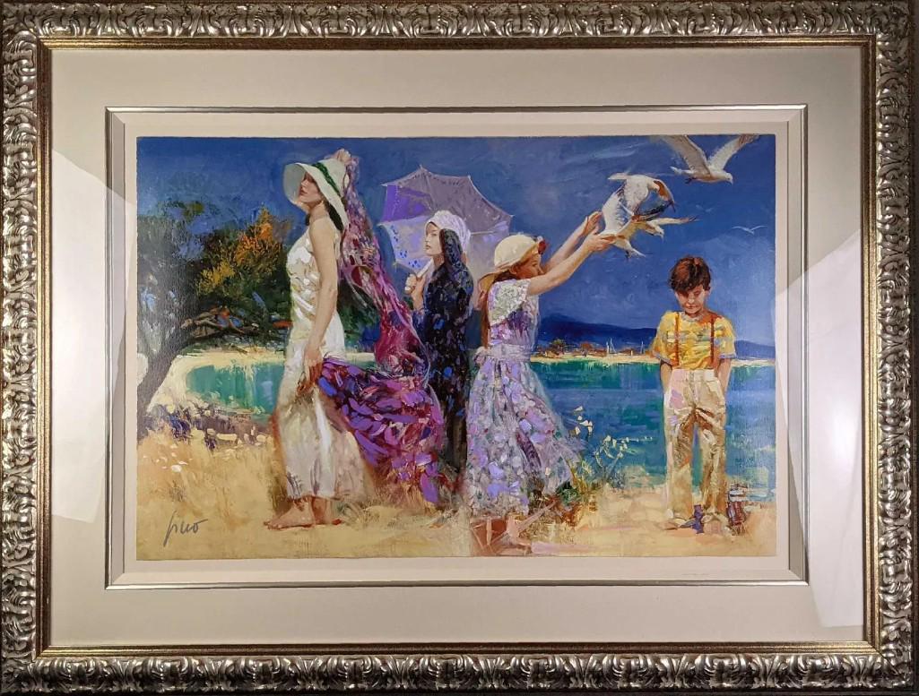 Pino Daeni (1931-2010), "Flight of Femininity" Artist Embellished Limited Edition - Framed (1 of 16)