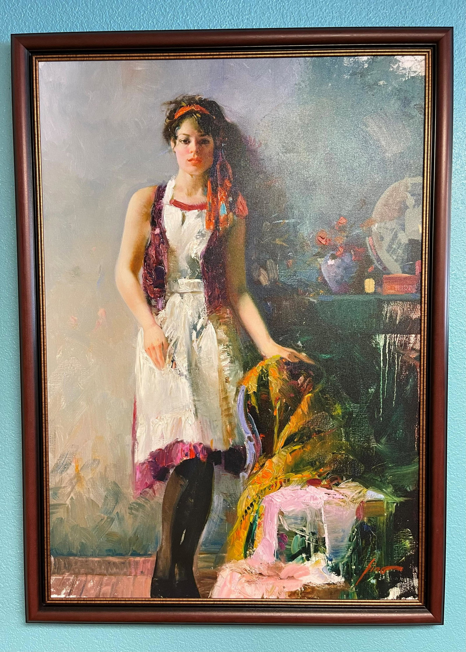 Pino Daeni (1939-2010), "Mixed Emotions" Artist-Embellished LE Giclee Stretched Canvas - Framed (1 of 4)