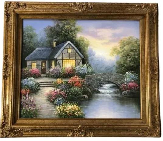 C. JAFFEY SCENIC LANDSCAPE FRAMED PAINTING 31" (1 of 2)