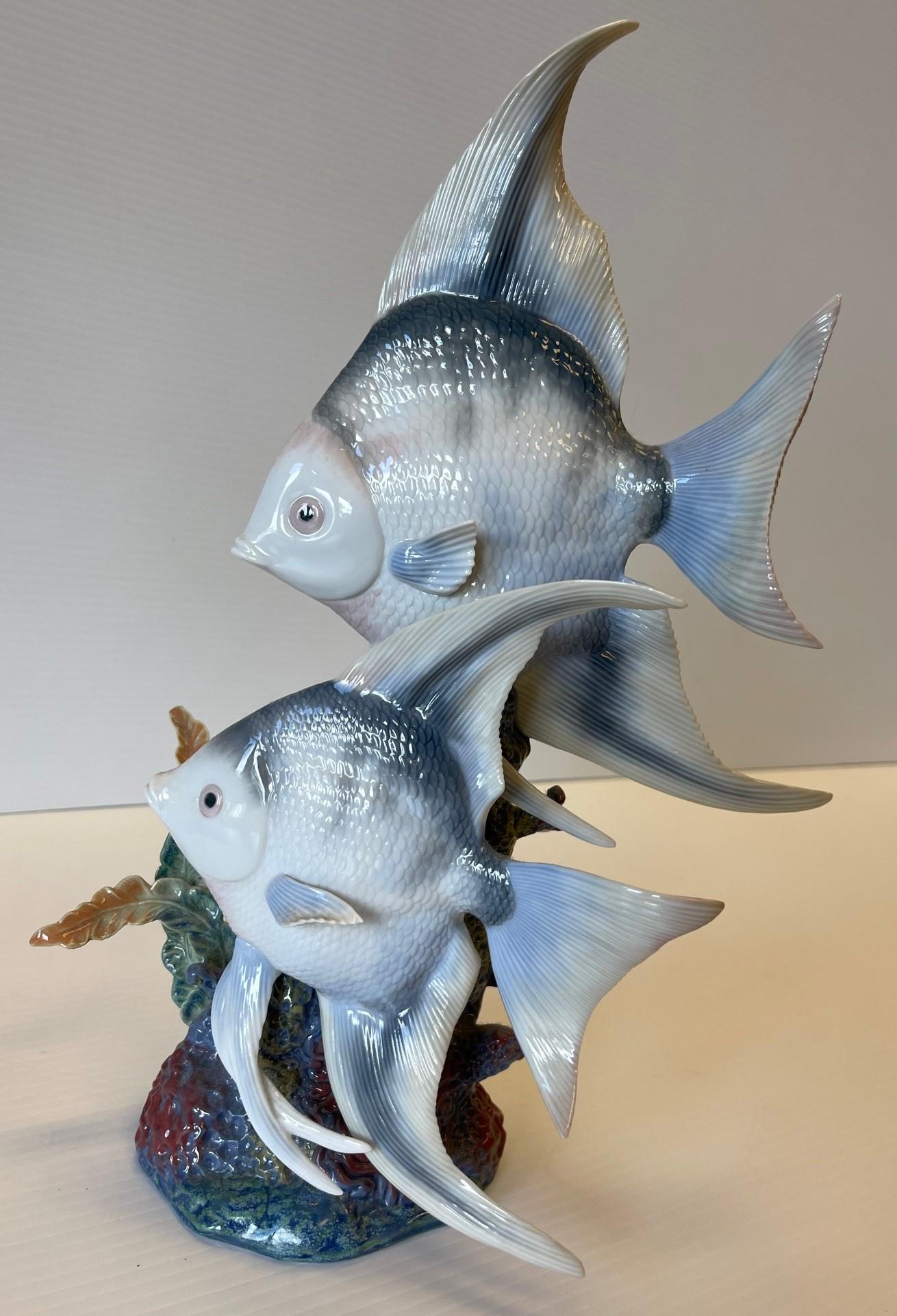 Rare Lladro "Underwater Explorers" Two Angel Fishes (1 of 11)