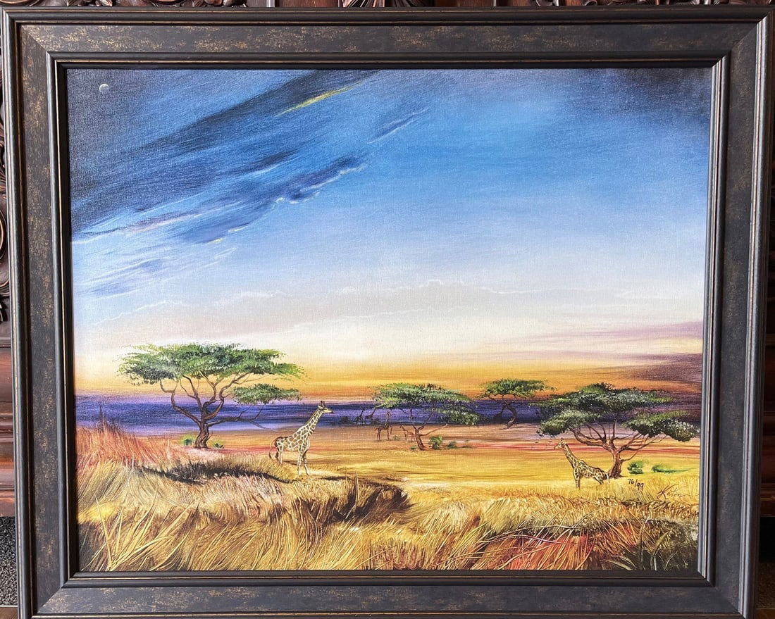 Martin Katon, "Africa at Peace" Limited Edition Giclee on Canvas - Framed (1 of 4)
