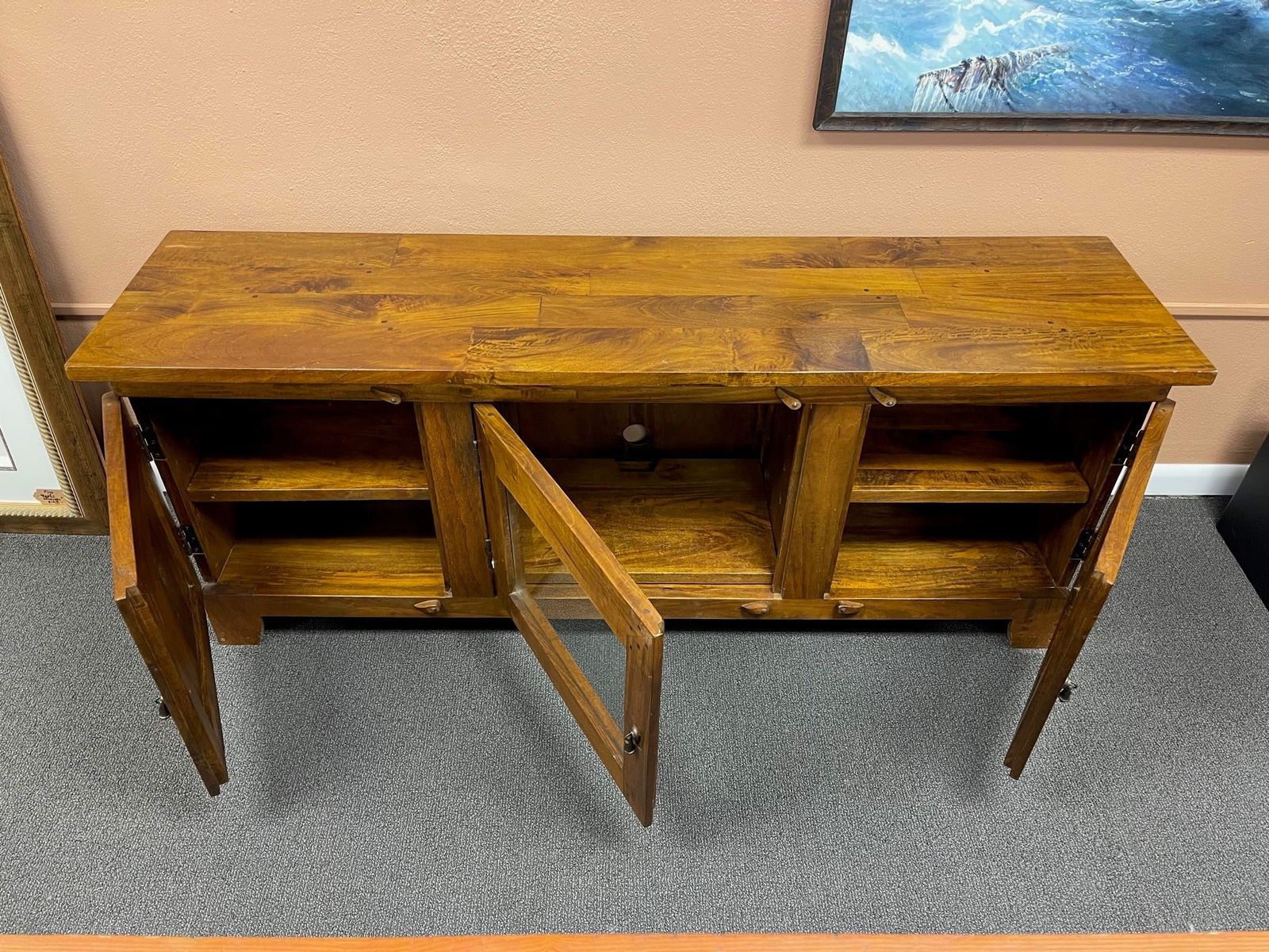 Teak Entertainment Cabinet - 8