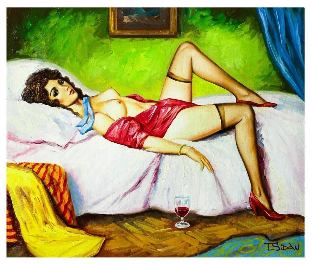 Taras Sidan, "Antonella" Original Oil on Canvas (1 of 3)