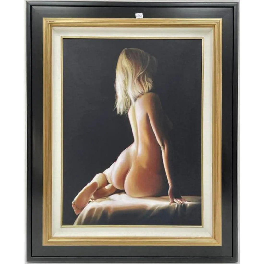Bill Mack, "Luminous" Nude Serigraph on Canvas: Bill Mack, American, Born 1949. Nude Serigraph on Canvas. Signed Upper Left. Beautifully Framed. Dimensions: Sight- 17.5" x 24 " Frame- 26" x 32 ".