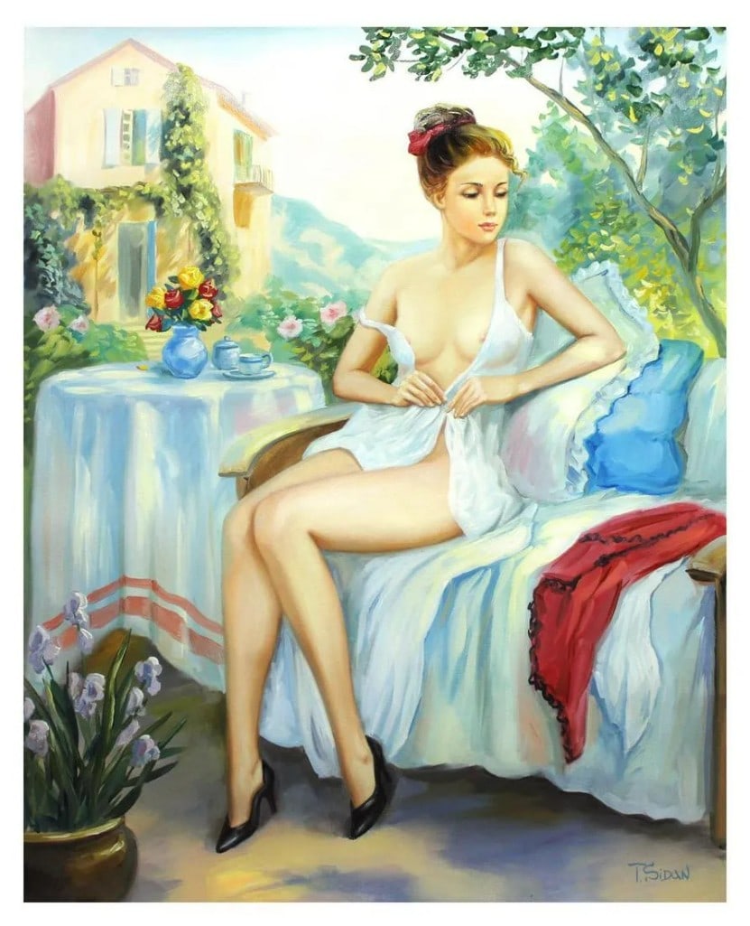 Taras Sidan, "Fabiana" Original Oil on Canvas: Artist: Taras Sidan. Medium: Original Oil on Canvas. Title: Fabiana. Size (Unframed): 30" x 24". Certificate of Authenticity: From the publisher.