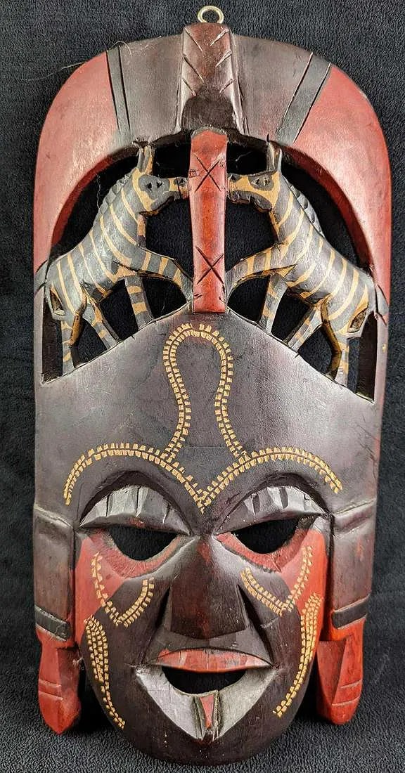 African Tribal Style Zebra Wall Mask (1 of 6)
