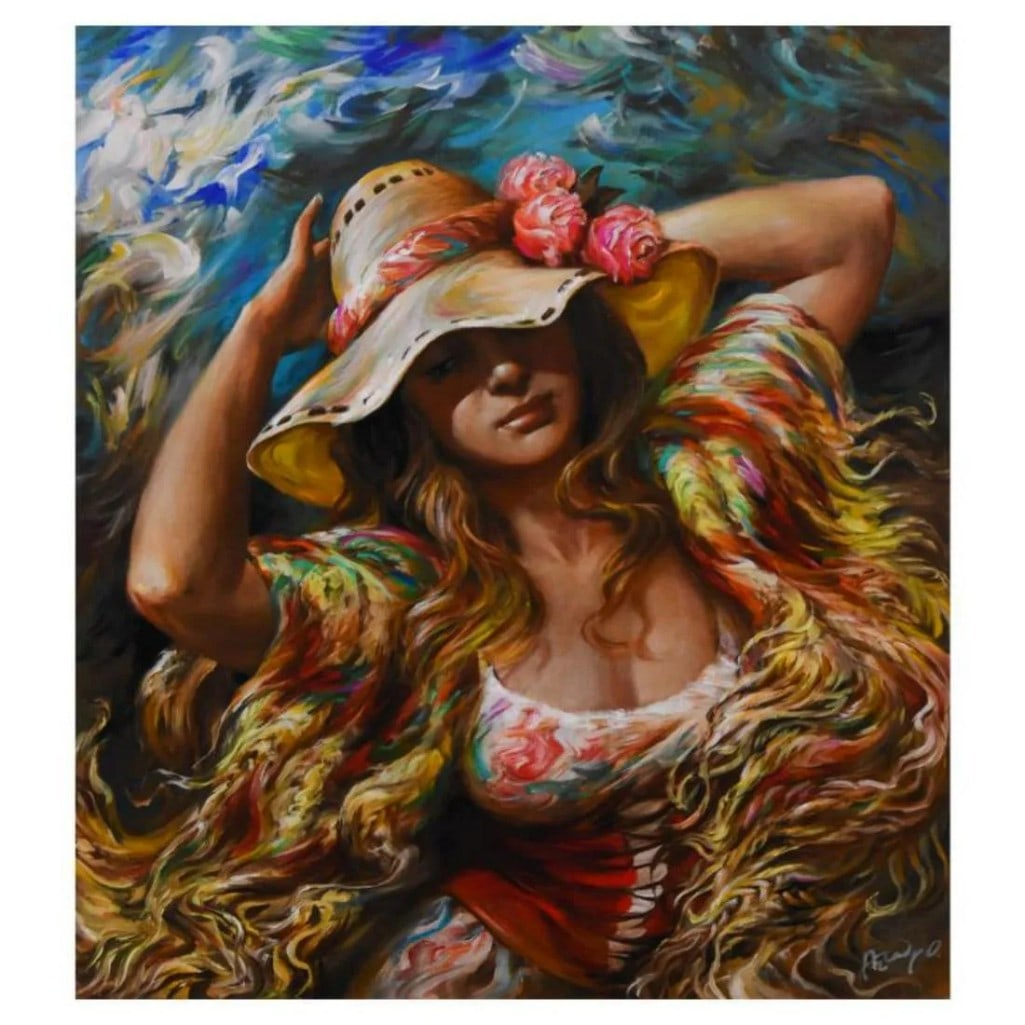 Arkady Ostritzky, Limited Edition Serigraph on Canvas, Numbered and Hand Signed with Letter: Arkady Ostritzky, This is a limited edition serigraph on canvas, numbered and hand signed by artist. Includes Letter of Authenticity. Measures approx. 25" x 29" (image). Arkady was born in 1948 in Kis