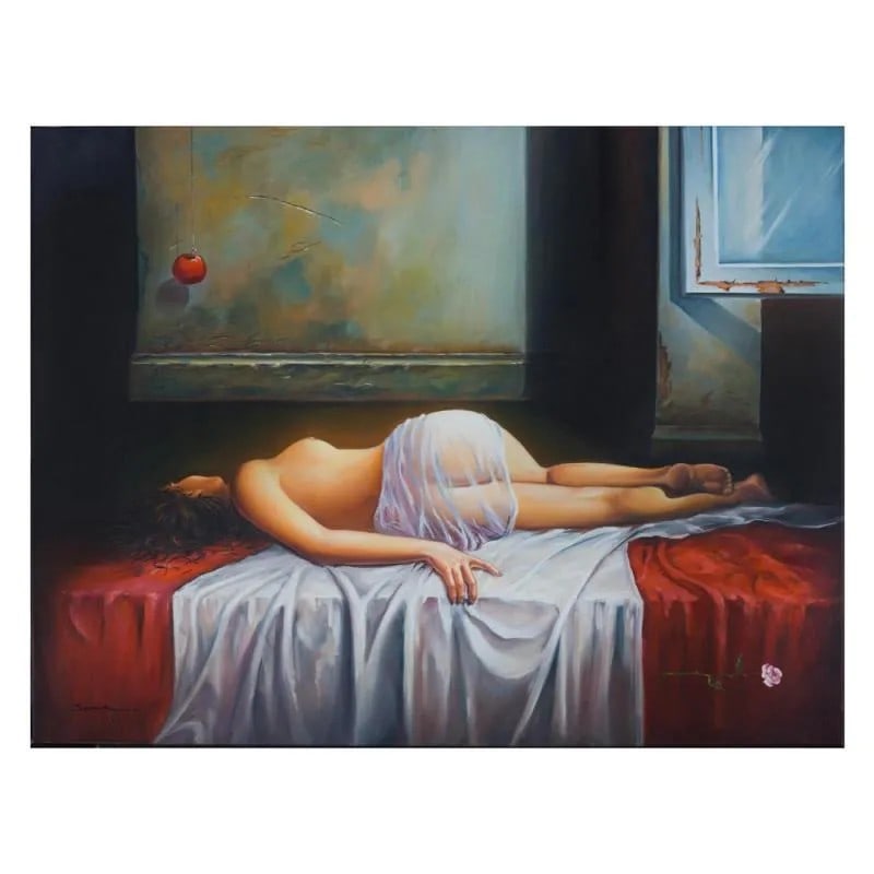 Igor Semeko, "Before I Leave" Hand Signed LE Giclee on Canvas: Before I Leave is a limited edition Giclee on Canvas by Igor Semeko. The piece is numbered, hand signed by the artist, and comes with a letter of authenticity. Measures approximately 36" x 48". Free