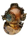 Antique Diving Helmet - Brass, Copper, Glass - US Navy (1 of 9)
