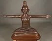 Bronze buddha, Seated with Outstretched Arms: Bronze buddha, Seated with Outstretched Arms, 43"h x 51"W