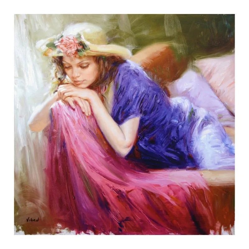 Vidan, "Untitled #6" Limited Edition on Canvas: Untitled #6 is a limited edition giclee on canvas by Vidan, nephew and protege of Pino (1939-2010). Numbered and hand signed by the artist. Includes Certificate of Authenticity! Measures approx. 26"