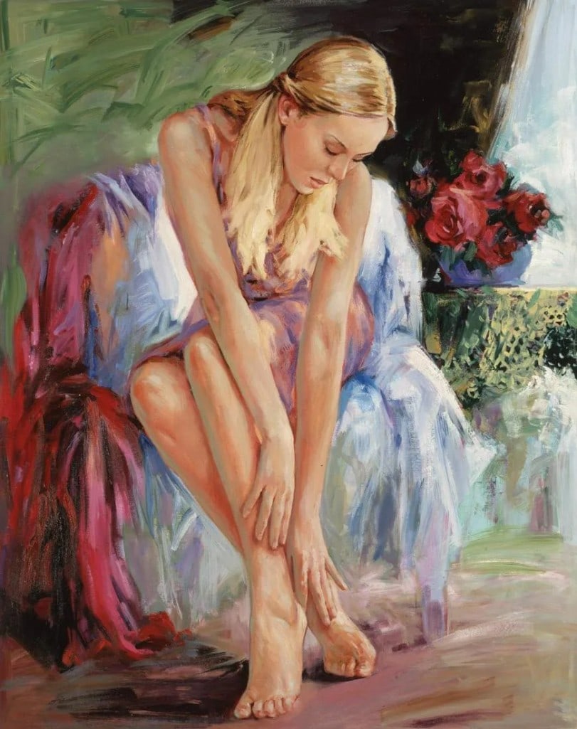 Igor Semeko, "Bella" Original Giclee on Canvas: Artist: Igor Semeko. Medium: Original Giclee on Canvas. Title: Bella. Size (Unframed): 30" x 24". Limited Edition: Edition 120 of 195. Certificate of Authenticity: From the publisher.