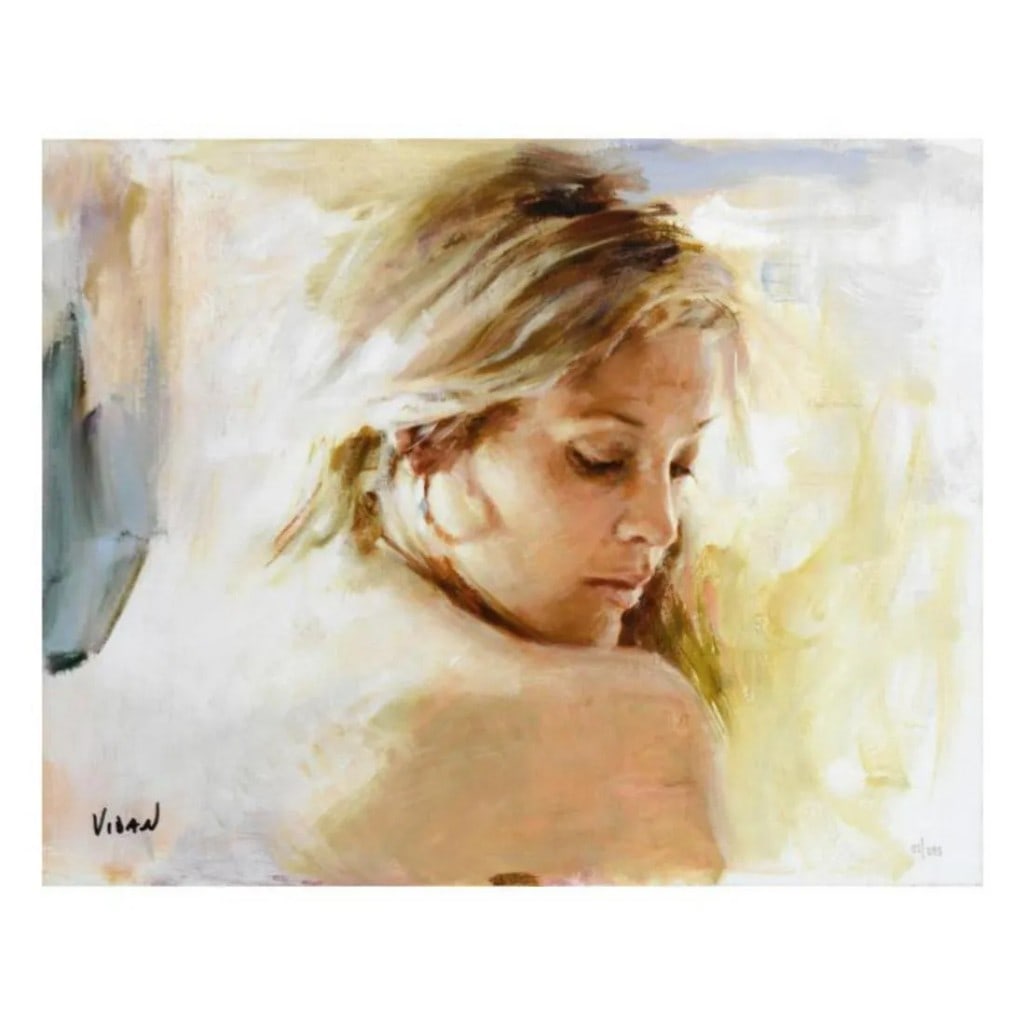 Vidan, "Warmth" LE Giclee on Canvas, Hand Signed: Warmth" is a limited edition giclee on canvas by Vidan, nephew and protege of Pino (1939-2010). Numbered and hand signed by the artist. Includes Certificate of Authenticity. Measures approx. 20" x 16