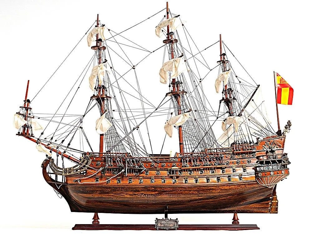 San Felipe L60: FULLY ASSEMBLED museum-quality model. The San Felipe L60 - 100% hand built from scratch using plank on frame construction. Hundreds of hours are required to finish each model. Complete models contain