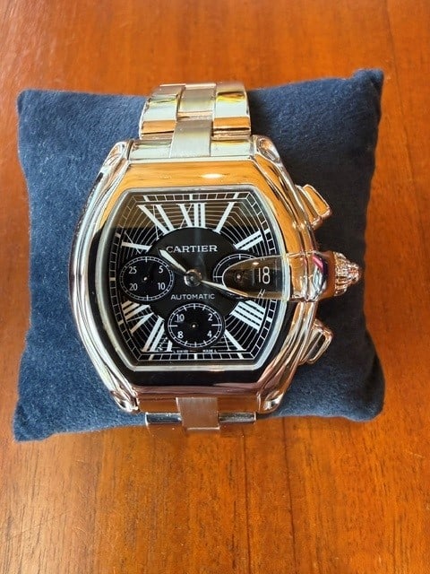 Cartier Roadster Automatic Steel Black Dial: Cartier Roadster Automatic Steel Black Dial