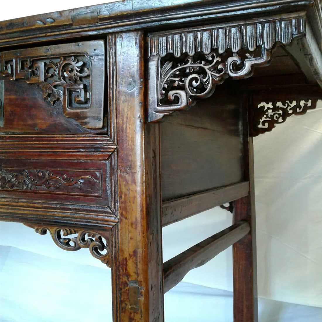 Asian Hand Carved Buffet Table - 12
