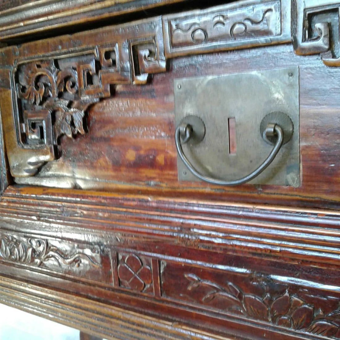 Asian Hand Carved Buffet Table - 13