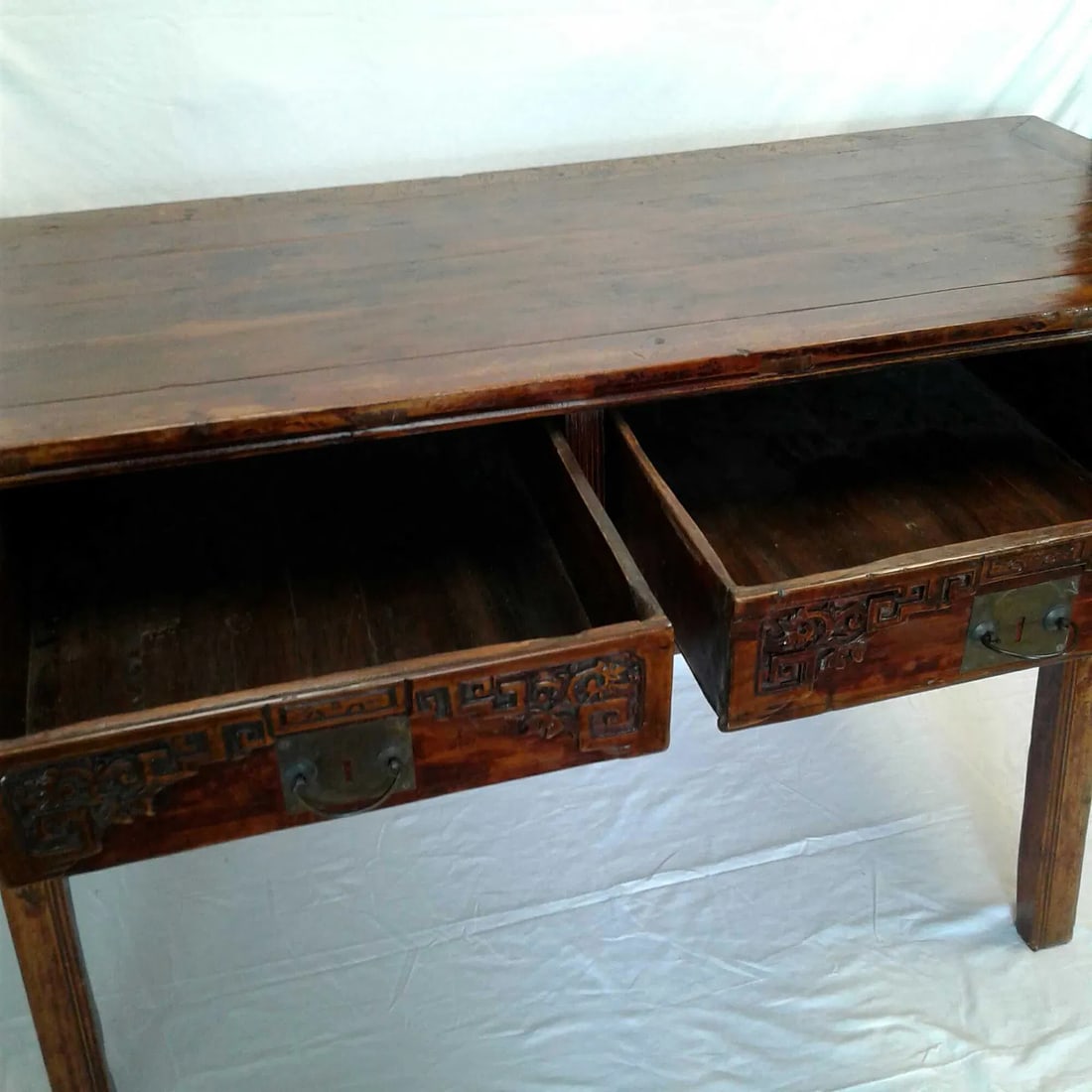 Asian Hand Carved Buffet Table - 18