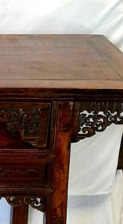 Asian Hand Carved Buffet Table - 2