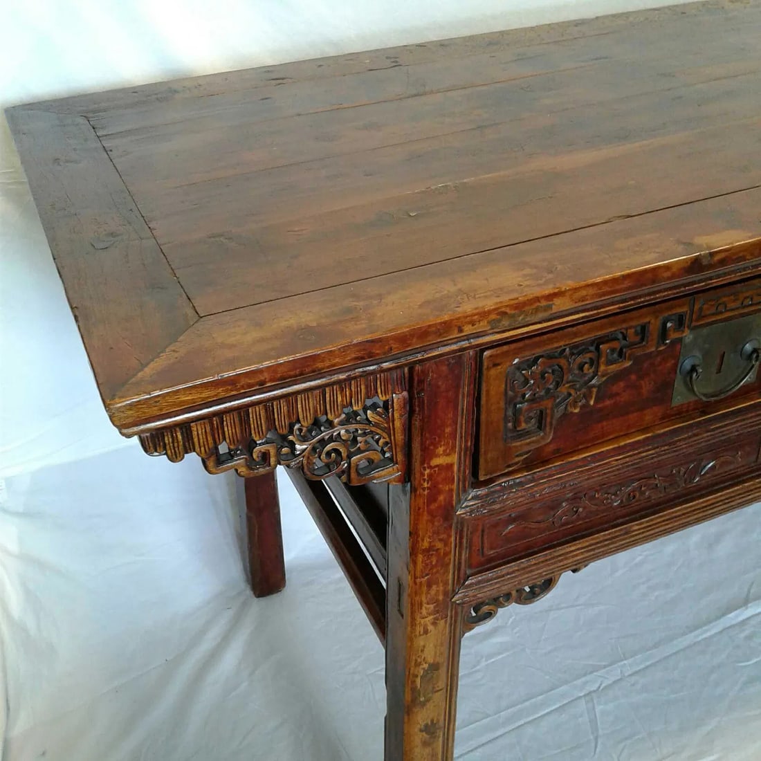 Asian Hand Carved Buffet Table - 4