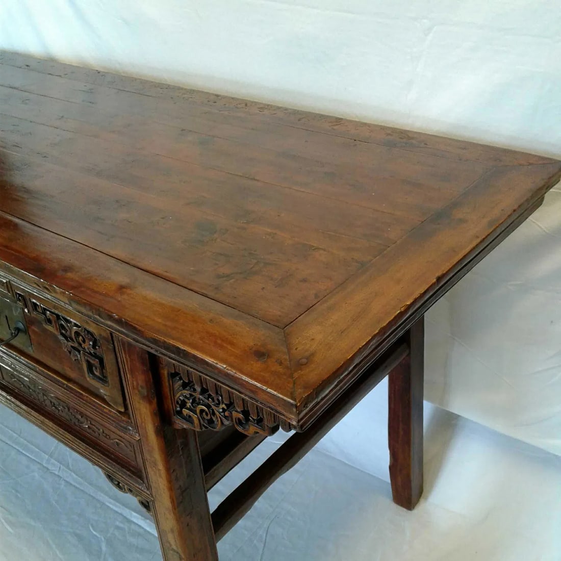 Asian Hand Carved Buffet Table - 5
