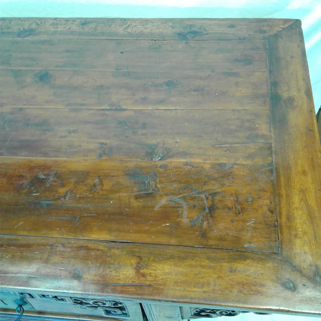 Asian Hand Carved Buffet Table - 6