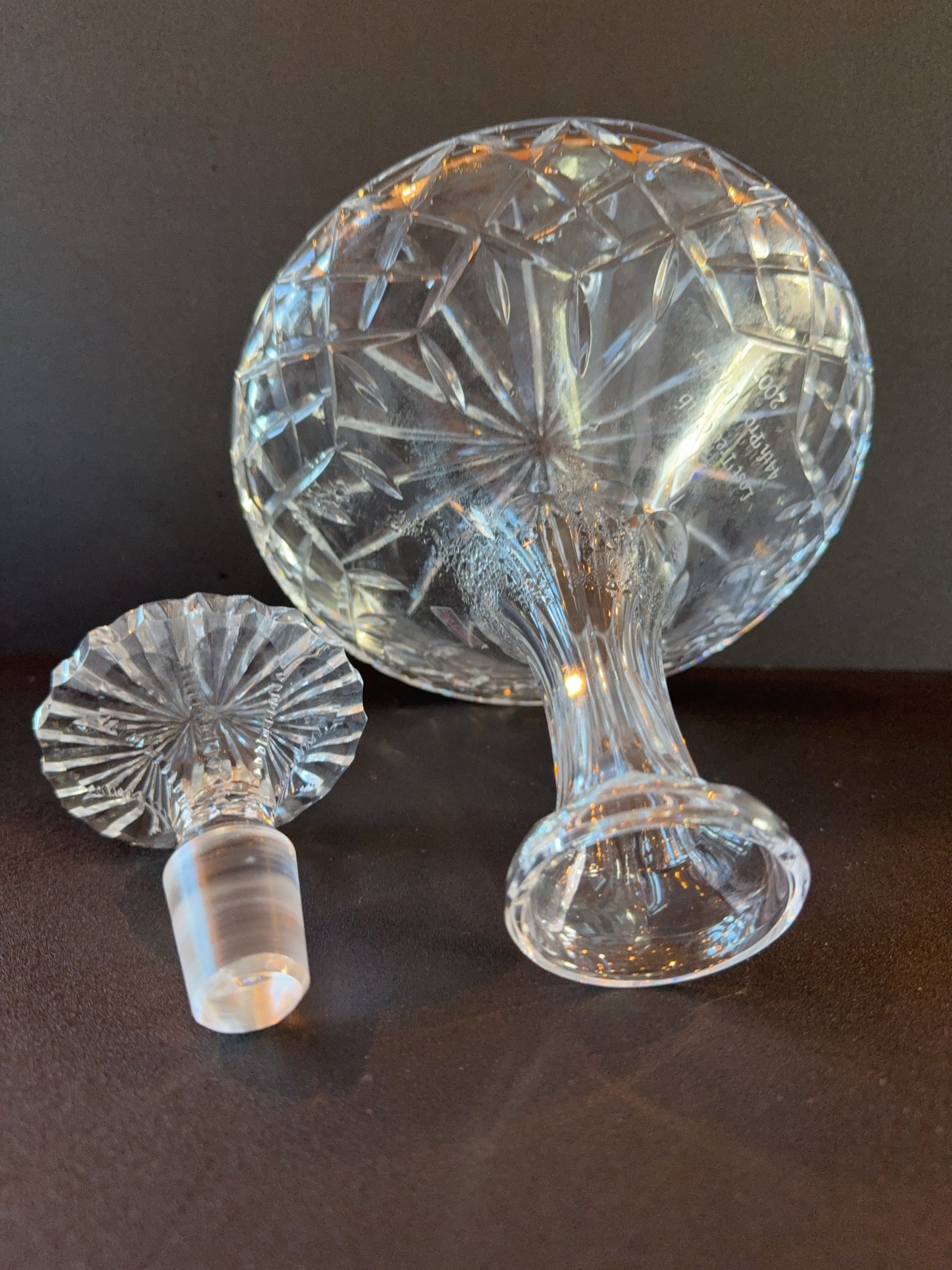 Cut Crystal Decanter with Stopper - 10