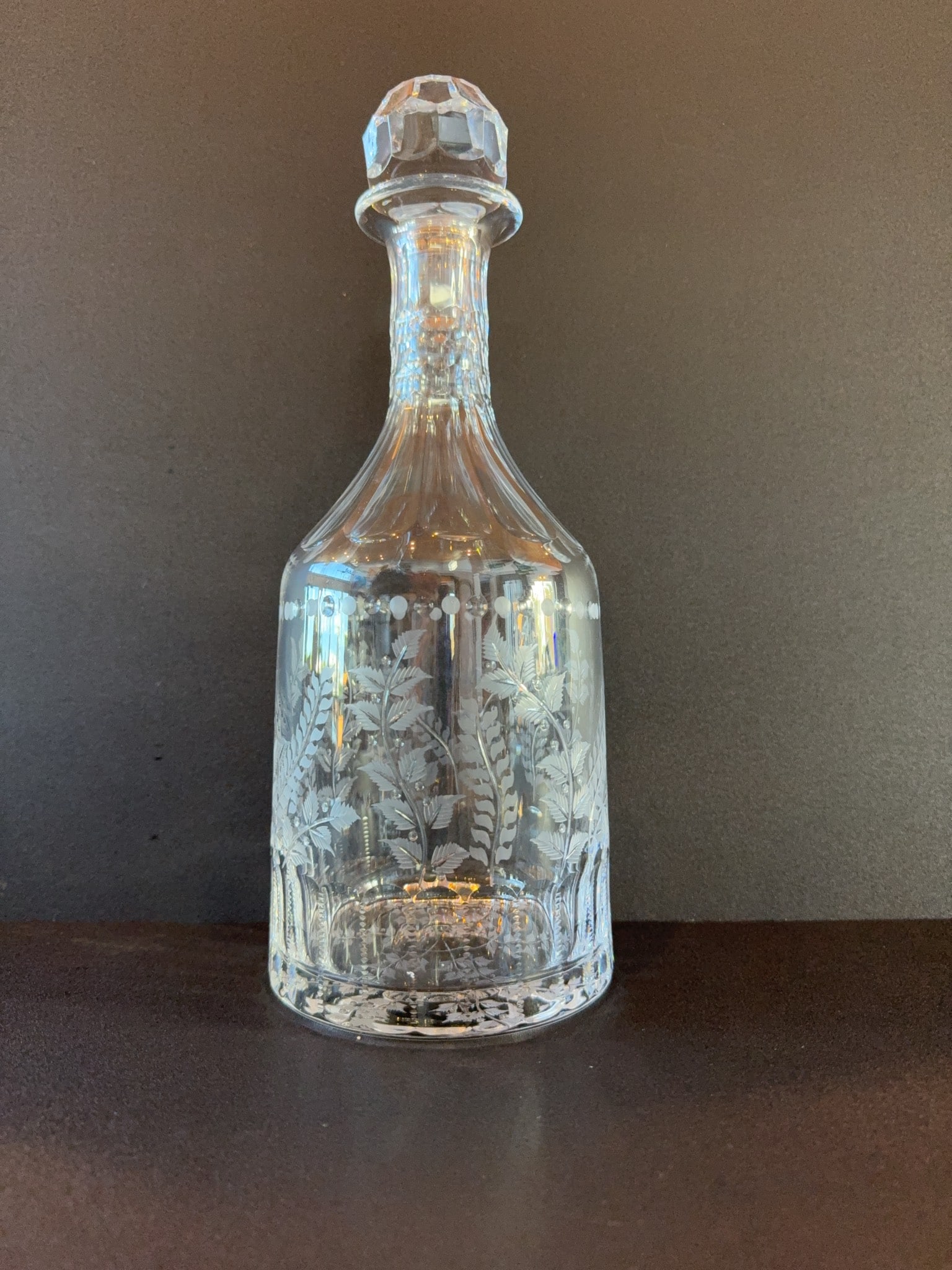 Cut Crystal Decanter with Stopper - 2
