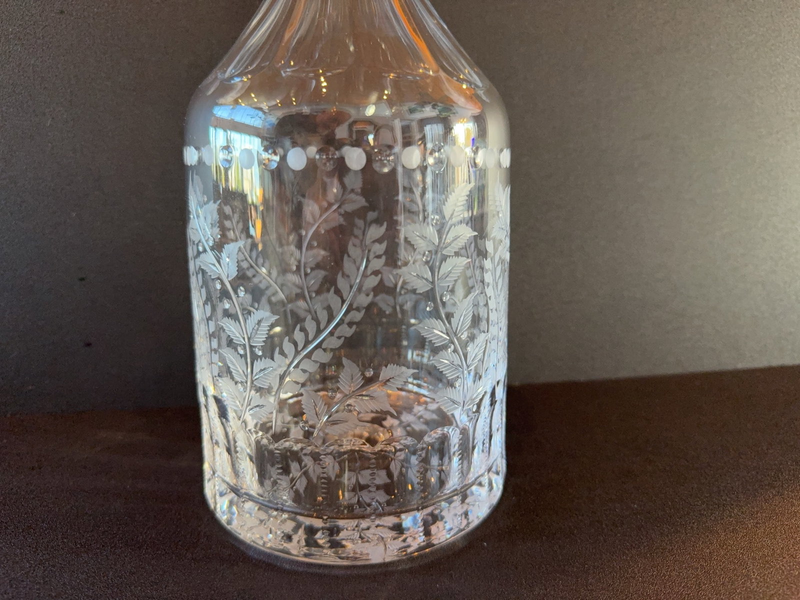 Cut Crystal Decanter with Stopper - 3