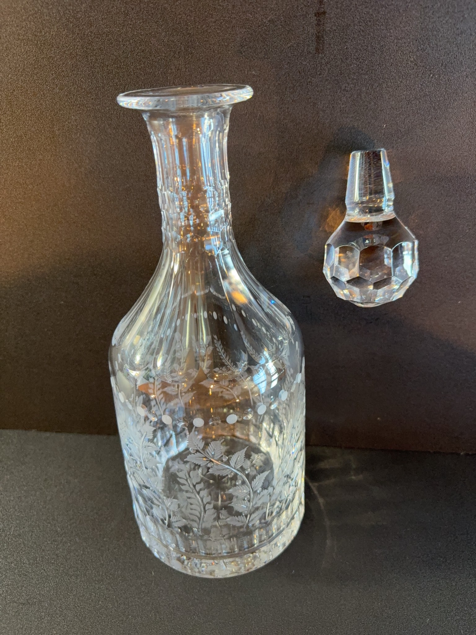 Cut Crystal Decanter with Stopper - 5