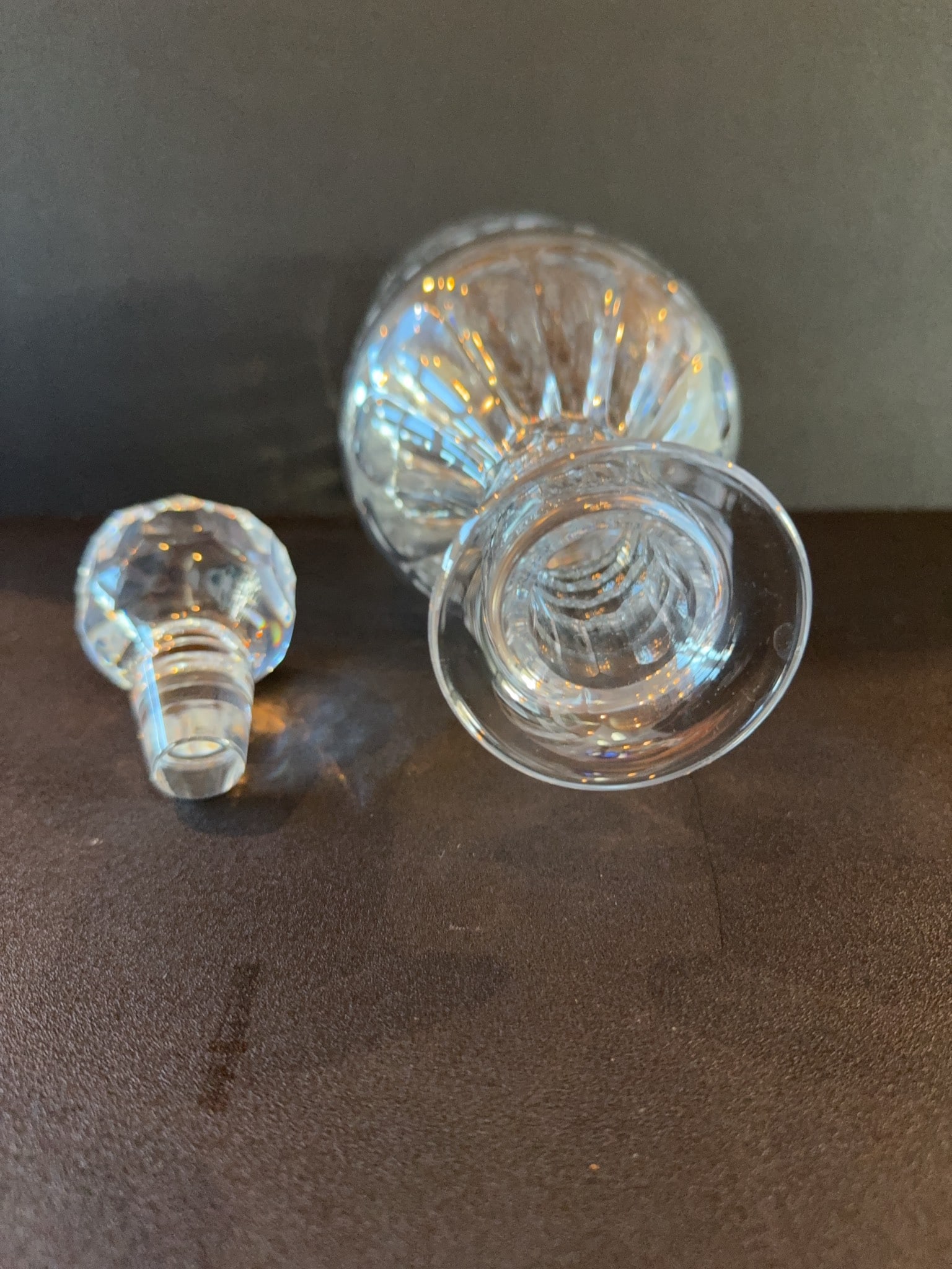 Cut Crystal Decanter with Stopper - 6