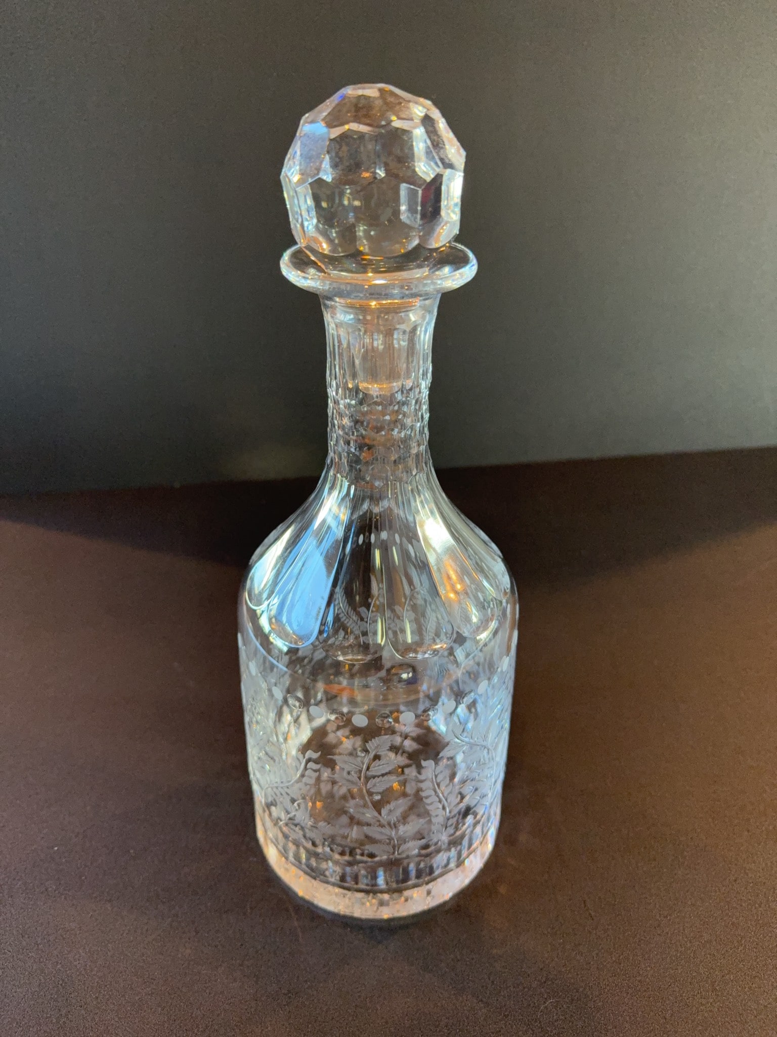 Cut Crystal Decanter with Stopper - 7