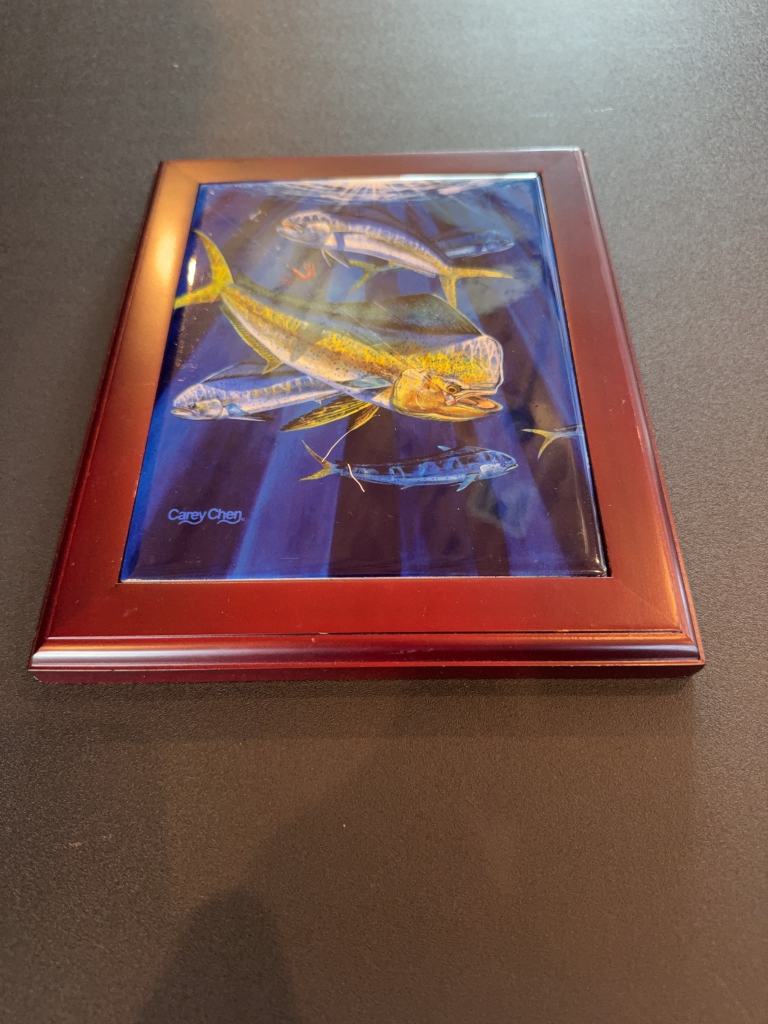 Carey Chen Framed Fish Artwork - 8