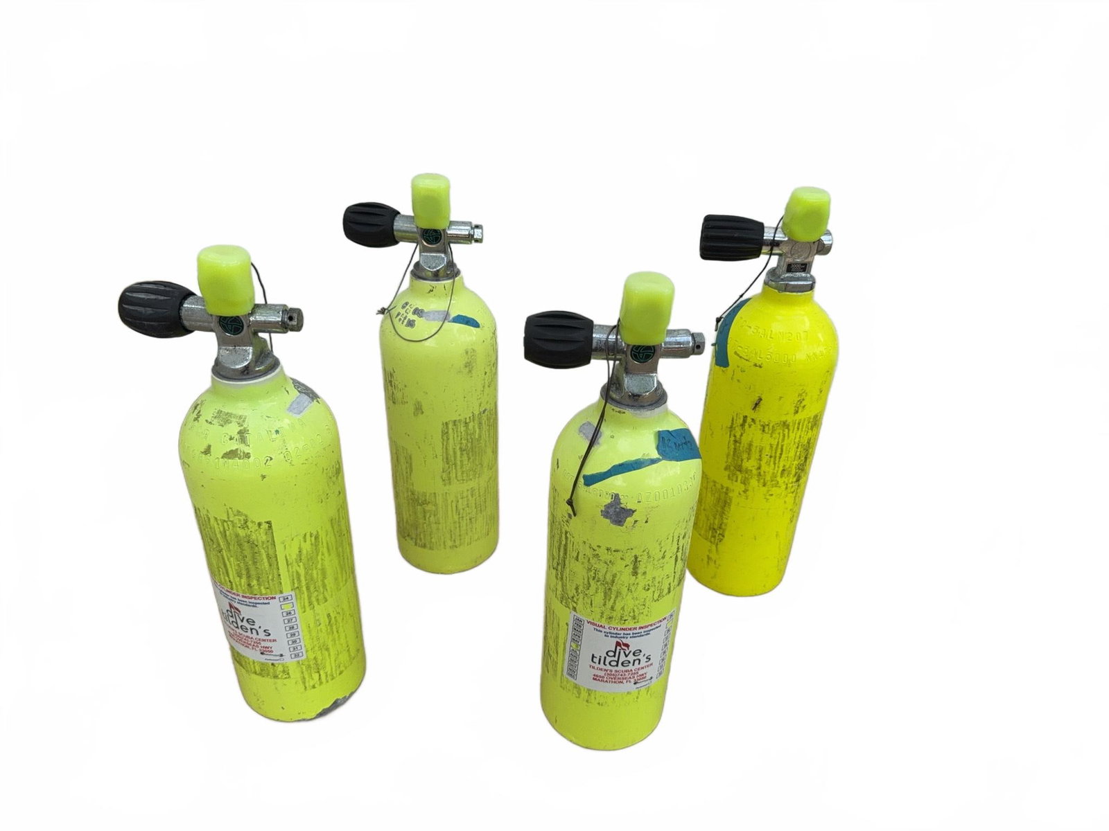 Four - 13 Cu. Ft. Aluminum Pony Scuba Tanks (1 of 7)