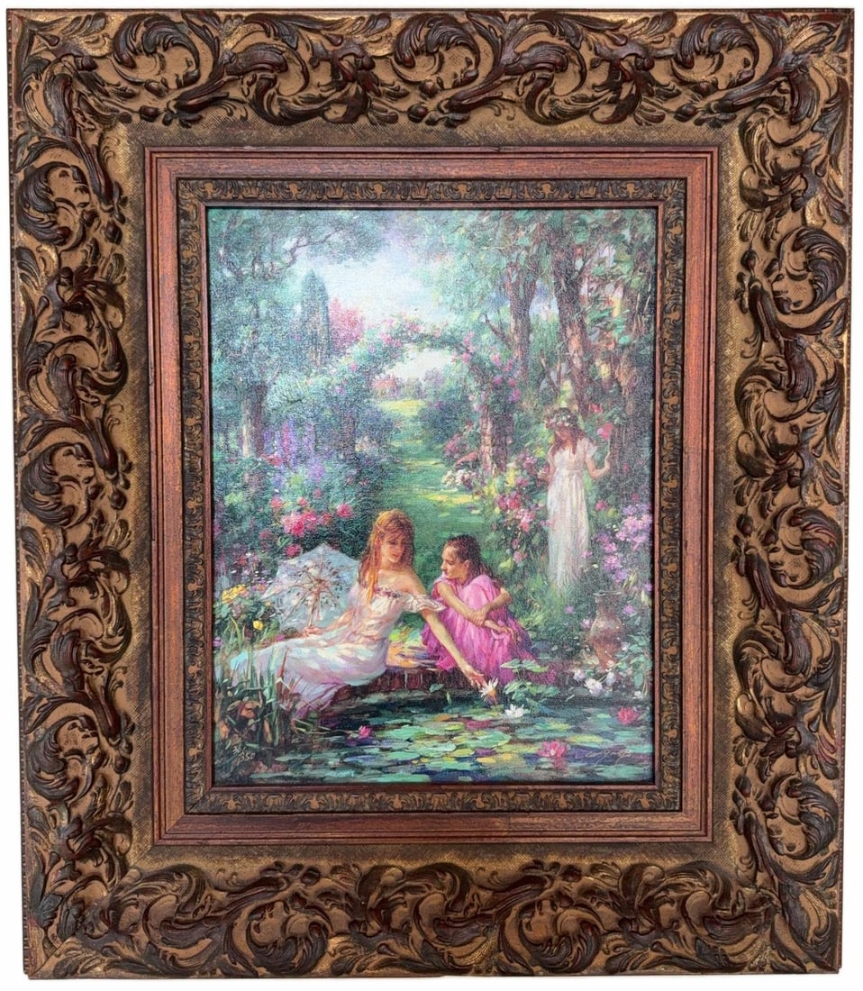 Limited Edition Signed Garden Scene Giclee on Canvas (1 of 20)