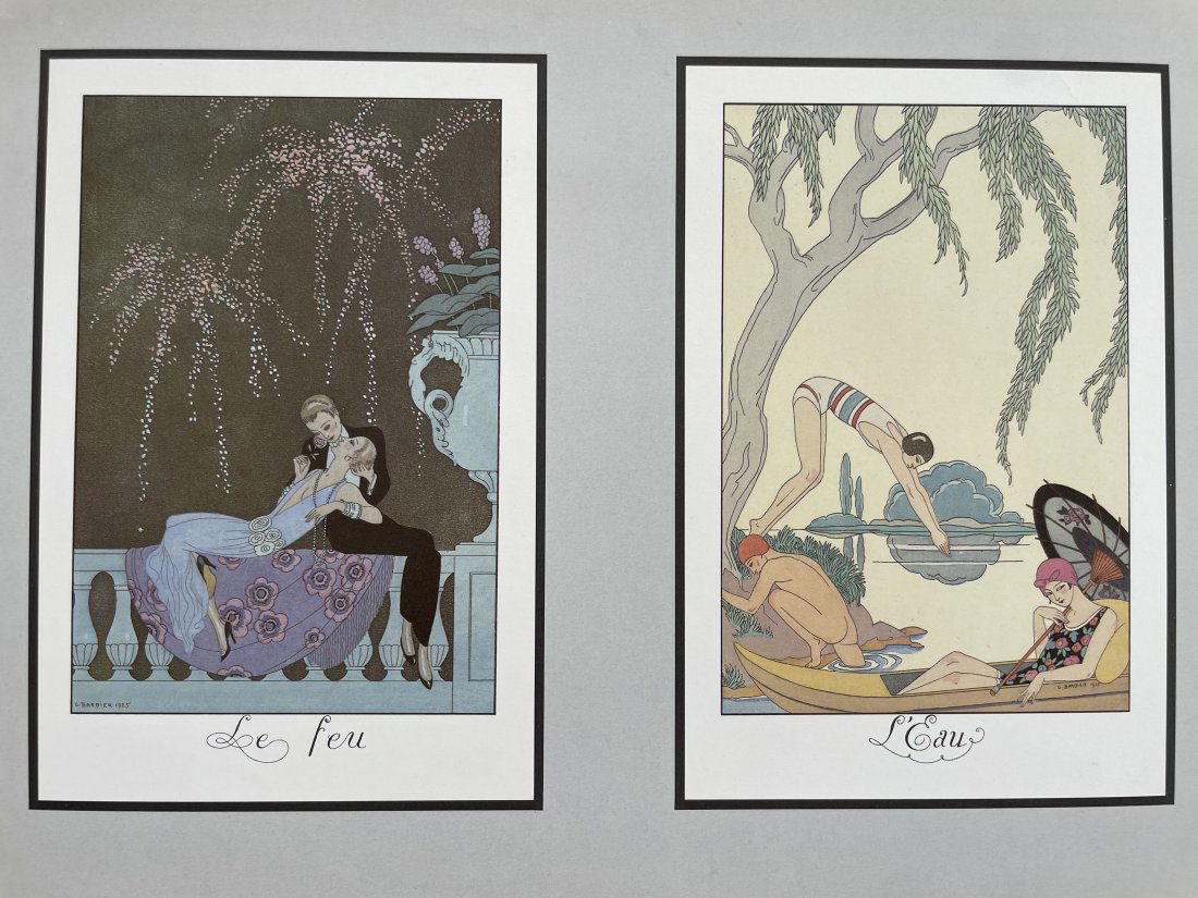 GEORGE BARBIER (1882-1932).: "Earth". France XX century. Almanacs 1924; 1925. "The air, and the breezes...". France XX century. Almanacs 1925; 1926. Georges Augustin Barbier was one of the great French illustrators of the early 2