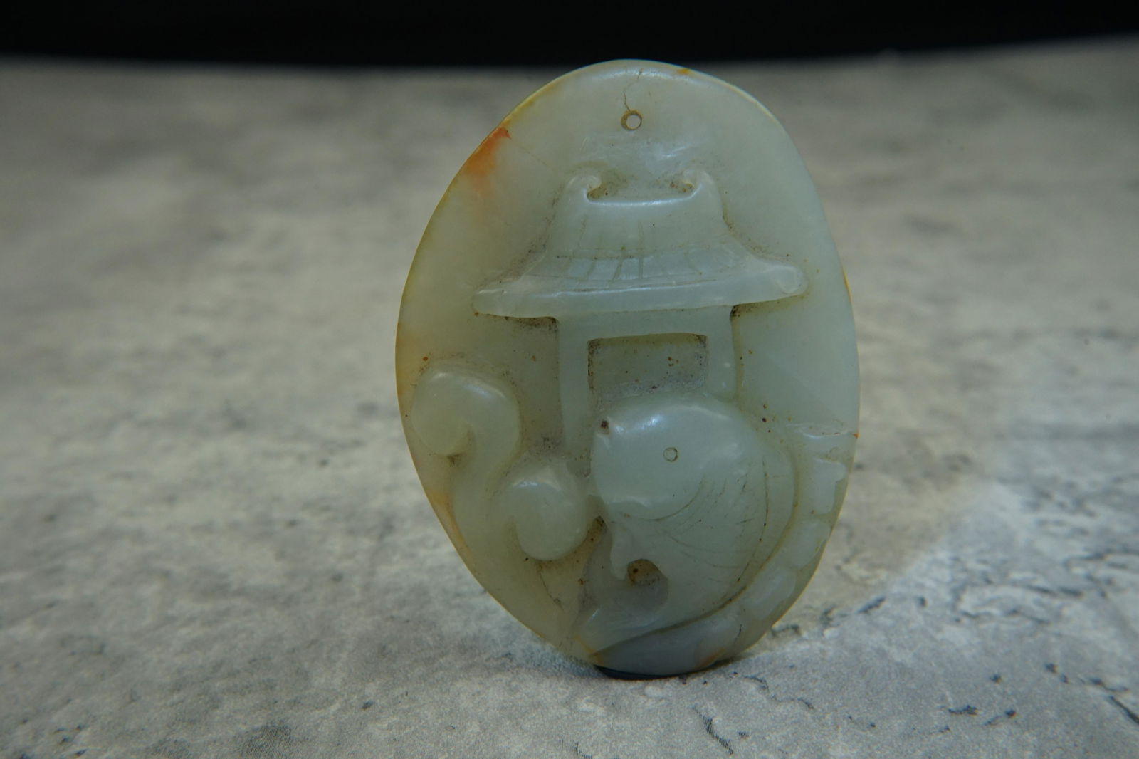 Qing Dynasty Hetian Jade Carved Carp Fish Jumping Through Dragon Gate (1 of 5)