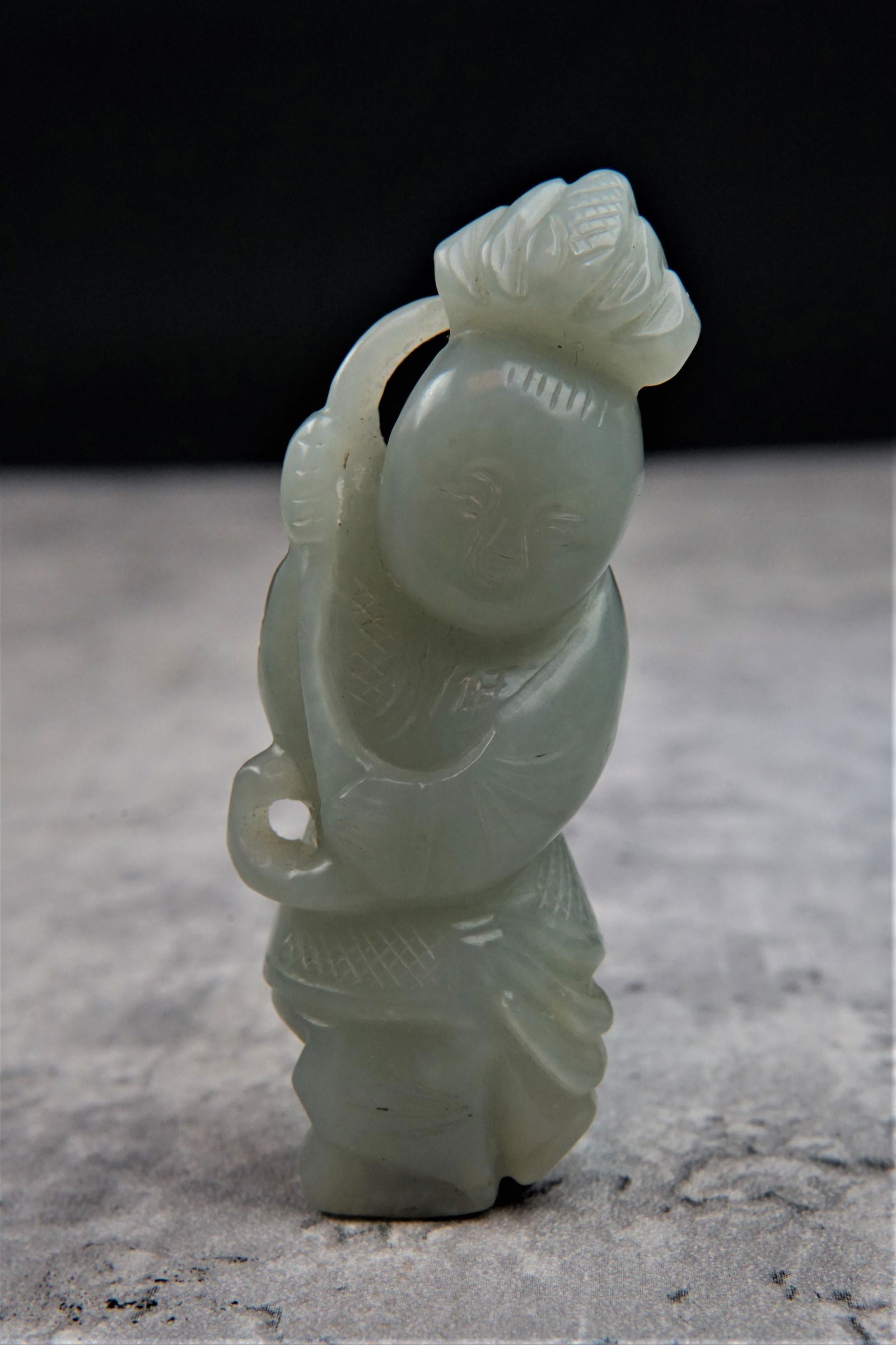 Qing Dynasty Hetian Jade Carved Lady Figurine (1 of 7)