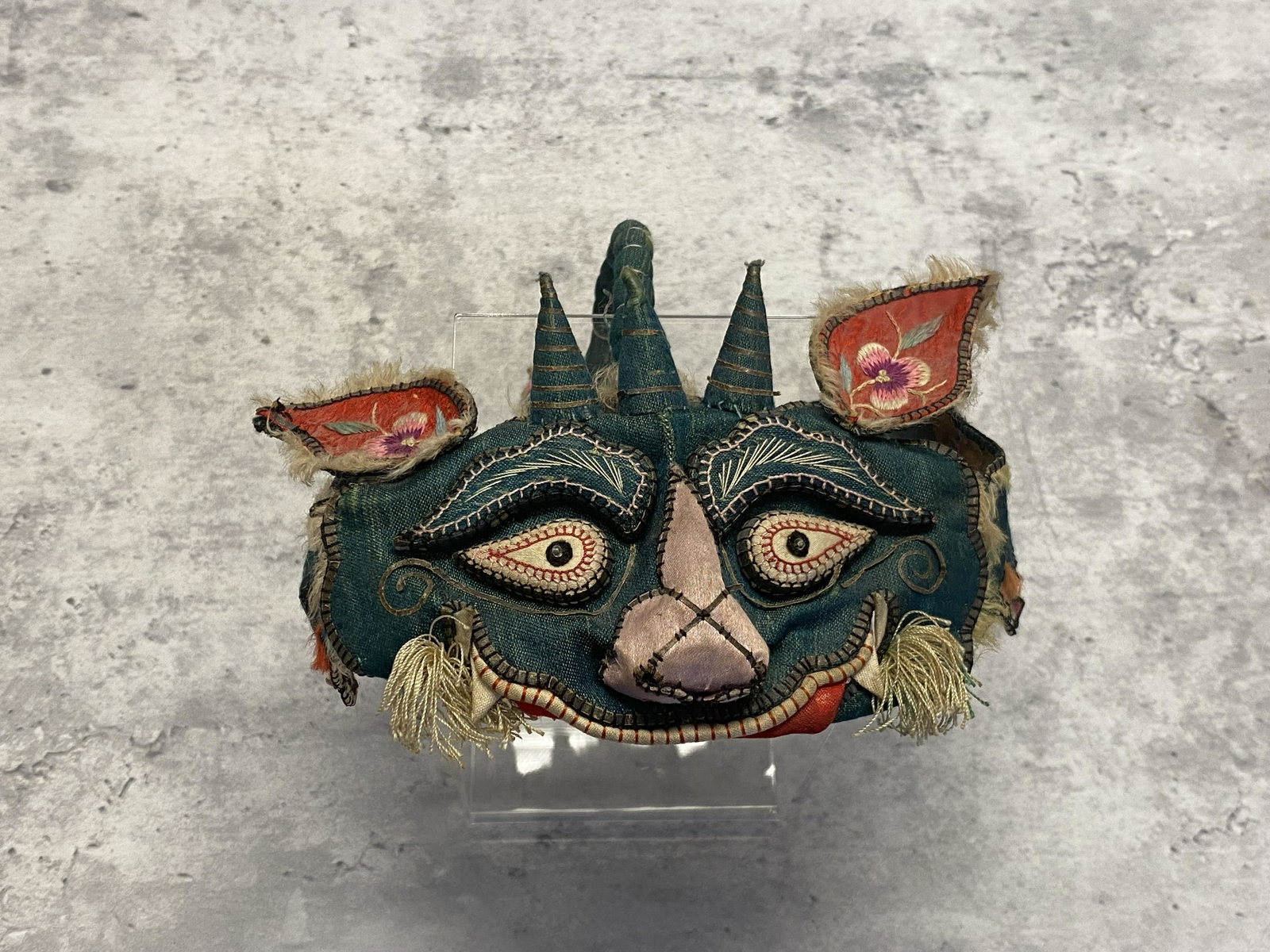 Antique Chinese Embroidered Silk Child Dragon-Head Hat (1 of 4)