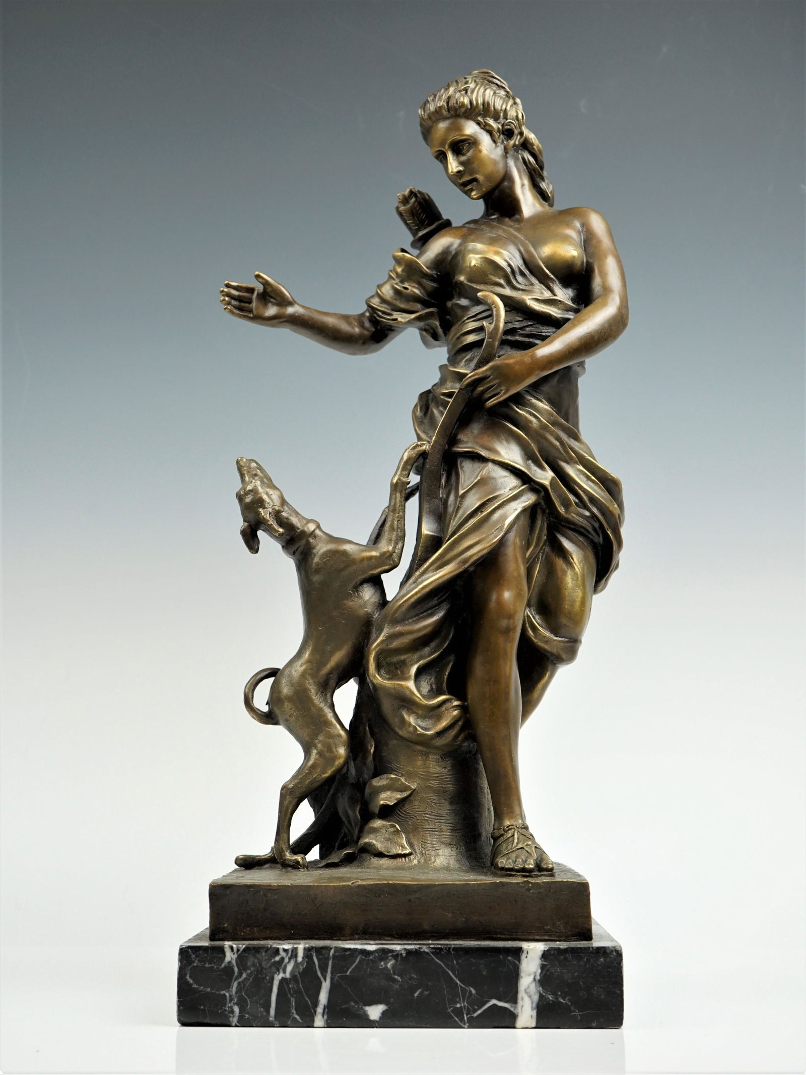 Stunning Goddess of Hunt Artemis Diana Bronze Sculpture (1 of 5)