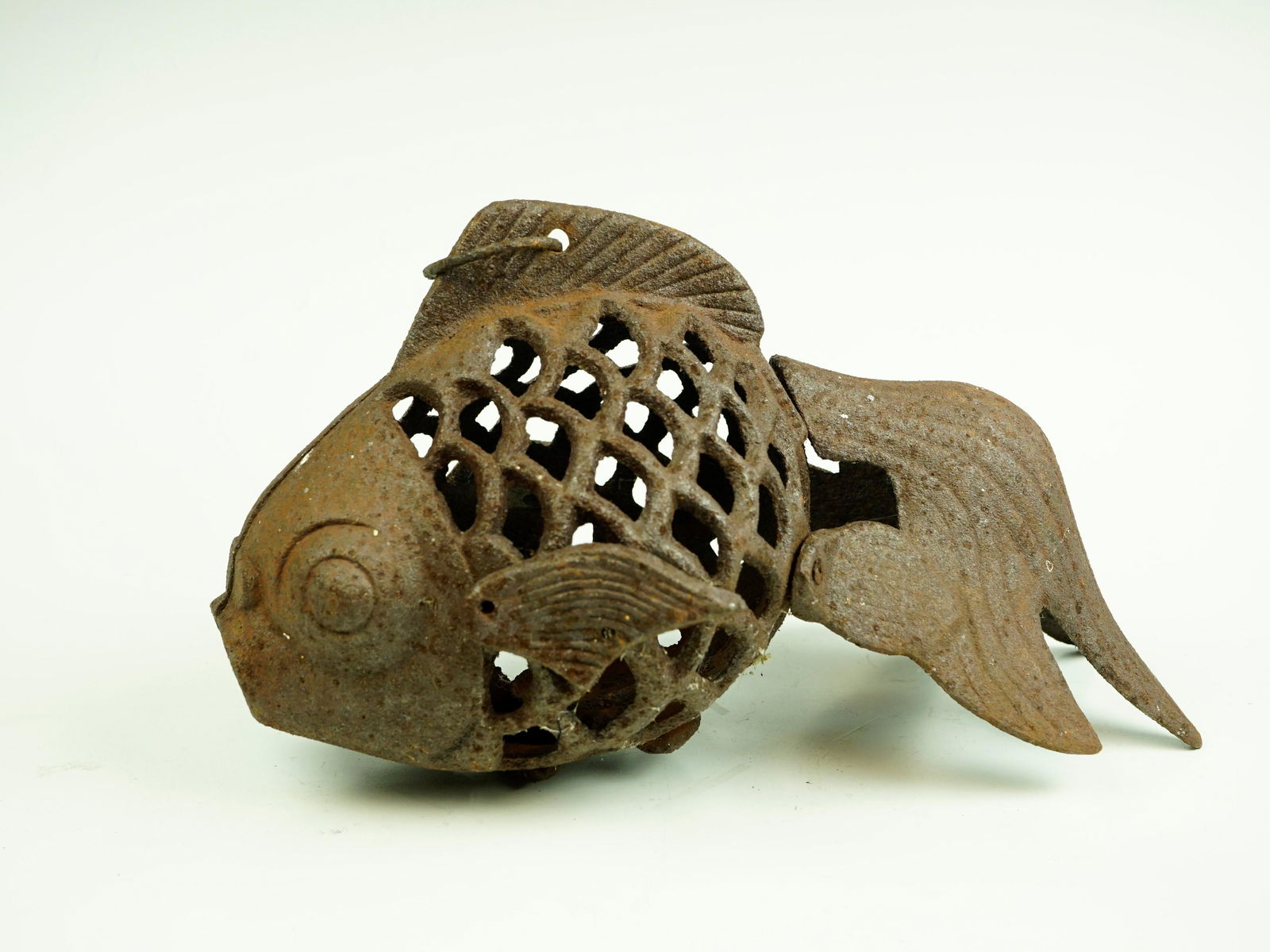 CAST IRON KOI FISH OUTDOOR CANDLE LANTERN (1 of 6)