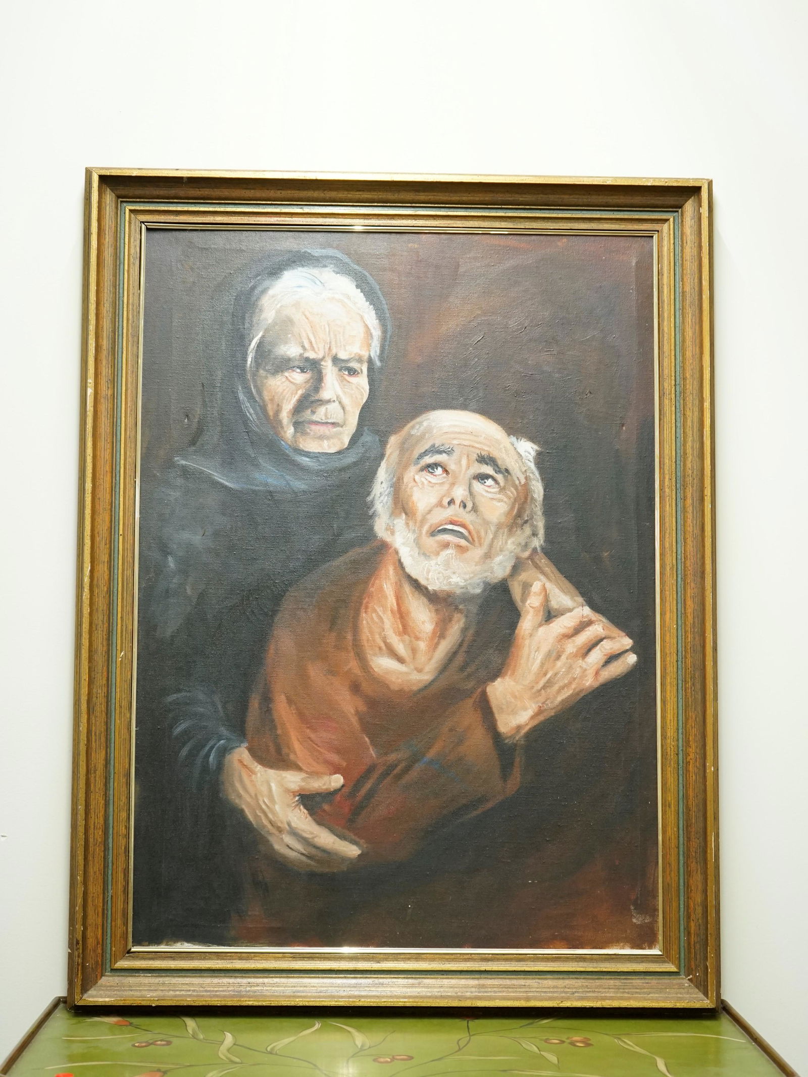 After Michael Ancher - Bonatzi and Happy Elsie: Date/Period:20TH.C Material:Canvas Approximate Size:Lengh:40in Width:30 1/4in Additional Information: The author's visual art oil painting, color is very important, he is easy to use color, the conten