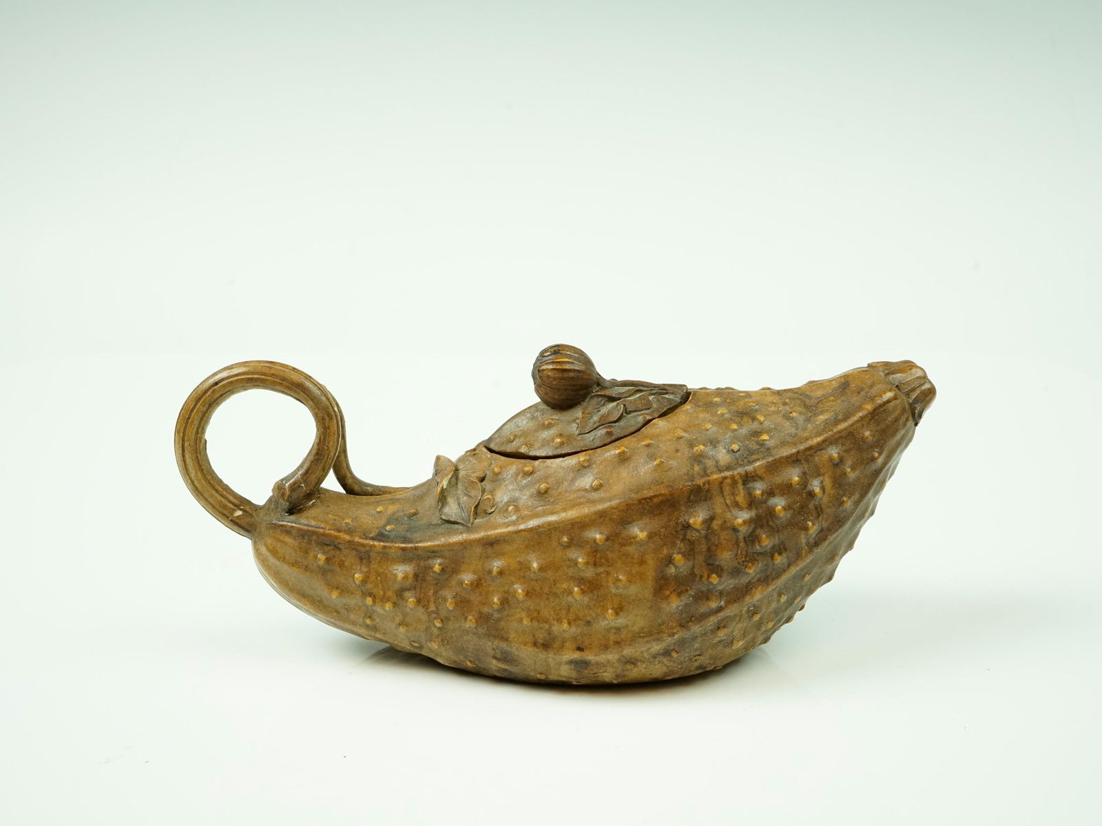 Chinese Zisha Clay ' Squash' Teapot,Qing Dynasty (1 of 10)