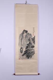 Zhao Wangyun Chinese Landscapes Water Color Painting Scroll: Origin:China Material:Paper Approximate Size:86x43cm Condition: Offered in overall good condition. Surface wears,with age and use.Please refer to the picture .LUXUR FINE ART AUCTION attempts to check